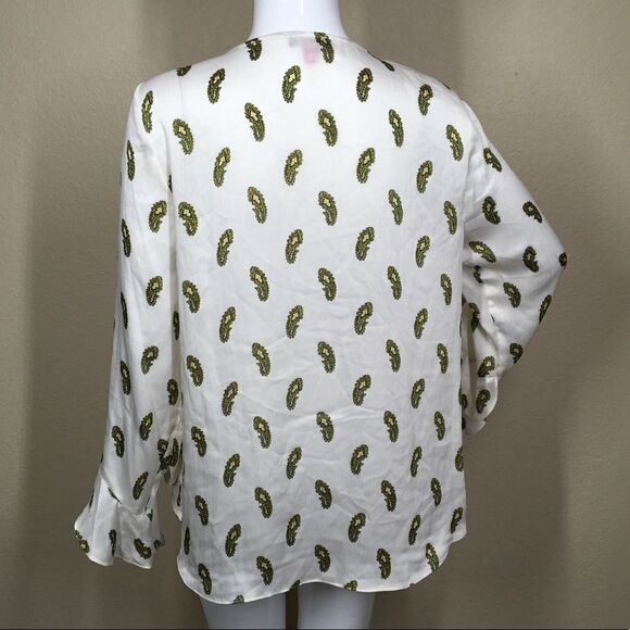Vince Camuto Flutter Cuff Paisley Blouse (B15) - Picture 4 of 8